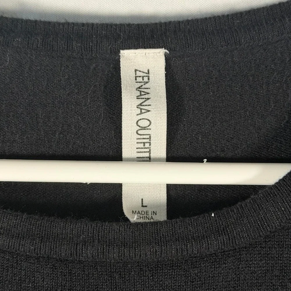Black button detail sweater